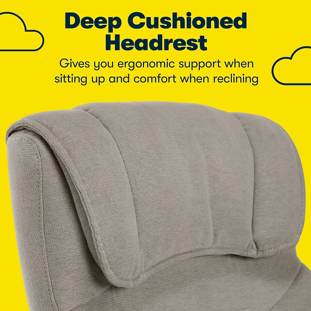 Office Chairs*Serta Cyrus Ergonomic Fabric Swivel Executive Chair, Glacial Gray (47910)