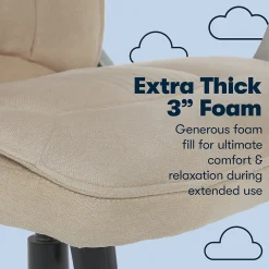 Office Chairs*Serta Cyrus Ergonomic Fabric Swivel Executive Chair, Fawn Tan (47911)