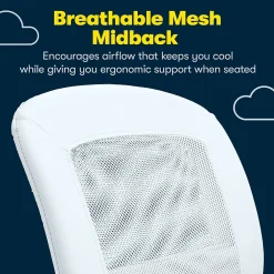 Ergonomic Chairs*Serta Essentials Armless Ergonomic Bonded Leather/Mesh Swivel Task Chair, (48740D) Blue