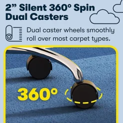 Ergonomic Chairs*Serta Essentials Armless Ergonomic Bonded Leather/Mesh Swivel Task Chair, (48740D) Blue