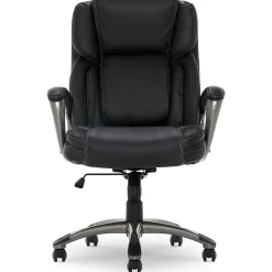 Ergonomic Chairs*Serta Garret Ergonomic Bonded Leather Swivel Executive Office Chair, (43520A) Midnight Black