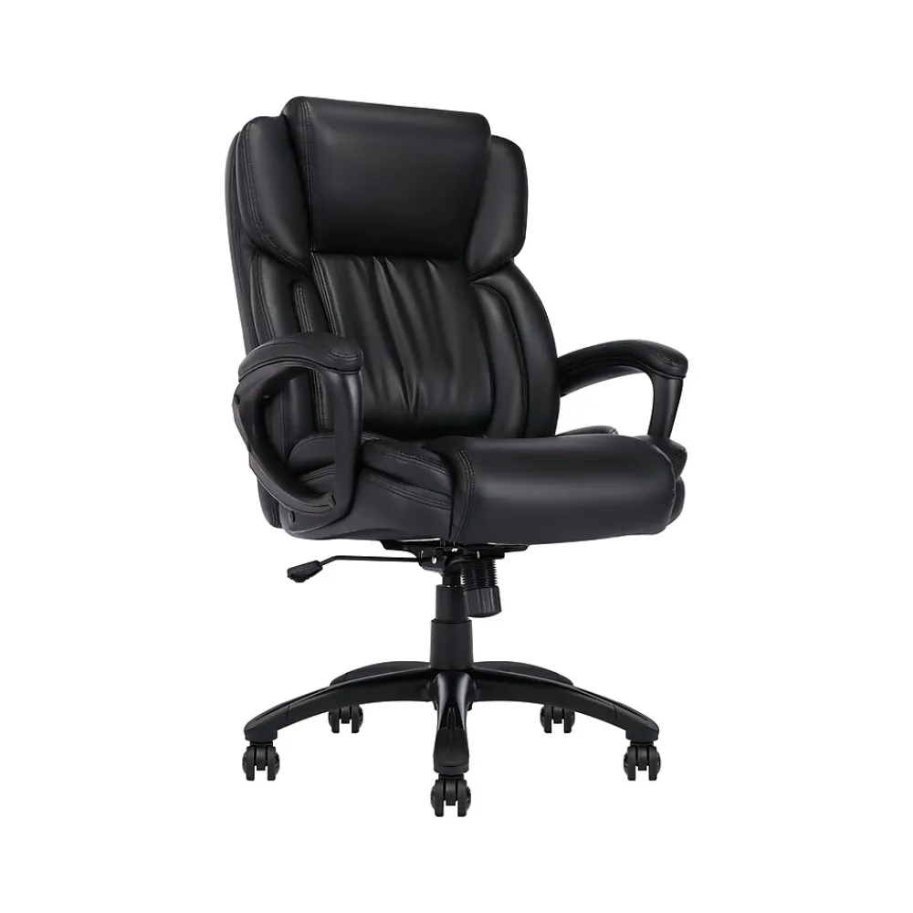 Ergonomic Chairs*Serta Garret Ergonomic Bonded Leather Swivel Executive Chair, (43520E) Space Black