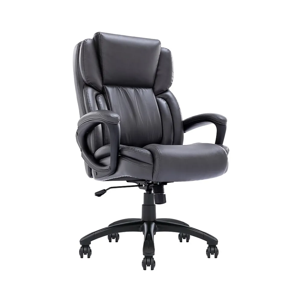 Ergonomic Chairs*Serta Garret Ergonomic Bonded Leather Swivel Executive Chair, (43520F) Space Gray