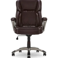 Ergonomic Chairs*Serta Garret Ergonomic Bonded Leather Swivel Executive Chair, (CHR200090) Biscuit Brown