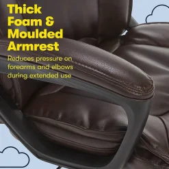 Ergonomic Chairs*Serta Hannah I Ergonomic Bonded Leather Swivel Executive Chair, (43670G) Biscuit