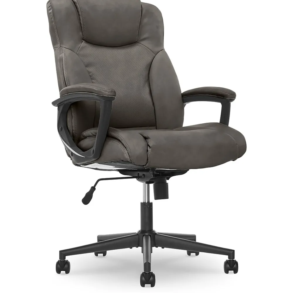 Ergonomic Chairs*Serta Hannah II Bonded Leather Executive Chair, (43672A) Gray