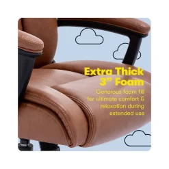 Ergonomic Chairs*Serta Hannah II Ergonomic Bonded Leather Swivel Executive Chair, (43672H) Cognac