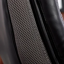 Office Chairs*Serta Launtner Bonded Leather Executive Office Chair with Smart Layers Technology, Opportunity Gray/Black (44942A)