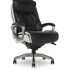 Office Chairs*Serta Lautner Ergonomic Bonded Leather Swivel Executive Chair, Black/Cream (44942)