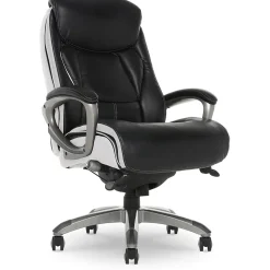 Office Chairs*Serta Lautner Ergonomic Bonded Leather Swivel Executive Chair, Black/Cream (44942)