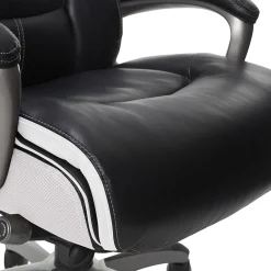 Office Chairs*Serta Lautner Ergonomic Bonded Leather Swivel Executive Chair, Black/Cream (44942)