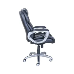 Office Chairs*Serta My Fit Ergonomic Bonded Leather Swivel Executive Chair, Black (CHR100014)