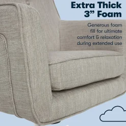 Ergonomic Chairs*Serta Style Ashland Fabric Swivel Computer and Desk Chair, (CHR100004) Light Gray