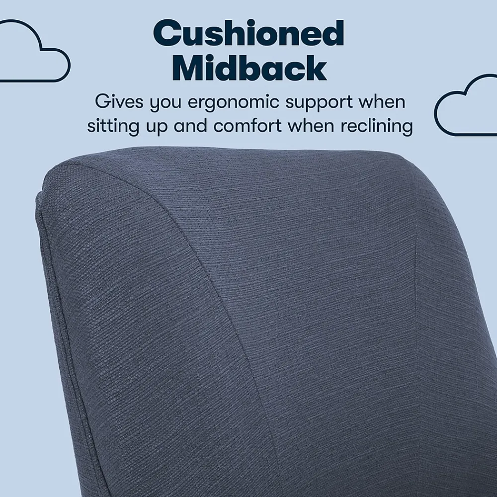 Office Chairs*Serta Style Leighton Fabric Fabric Swivel Computer and Desk Chair, Blue (47925A)