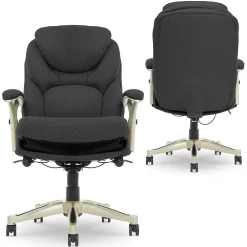 Ergonomic Chairs*Serta Works Ergonomic Fabric Swivel Executive Chair with Back in Motion Technology, (44186E) Dark Gray