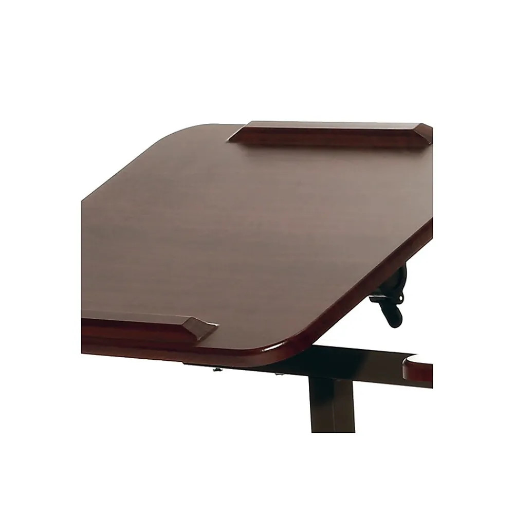 Standing Desks*Seville Classics Airlift 40"H Tilting Sit-Stand Computer Desk Cart with Mouse Pad Table, Walnut (WEB234)