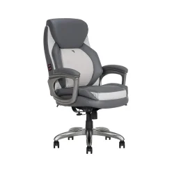Ergonomic Chairs*Sharper Image S-600 Active Lumbar Ergonomic Bonded Leather Swivel Executive Massage Chair, (60098-GRY) Gray