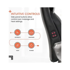 Office Chairs*Sharper Image S-600 Active Lumbar Ergonomic Bonded Leather Swivel Executive Massage Chair, (60098-BLK) Black