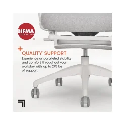 Office Chairs*Sharper Image S-850 Ergonomic Mesh Swivel Computer and Desk Chair, Light Gray/White (60106-LGRYWHT)