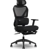 Office Chairs*Sharper Image S850 Ergonomic Mesh Swivel Massage with Heat Executive Task Chair with Footrest, Black (60106-BLK)