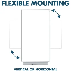 Dry Erase*Quartet Silhouette™ Total Erase® Dry-Erase Whiteboard, Silver Aluminum Frame, 39