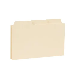 Index Cards*Smead ® Recycled Self-Tab Card Guides, Blank, 3" x 5",Manila, 100/Box (55030)