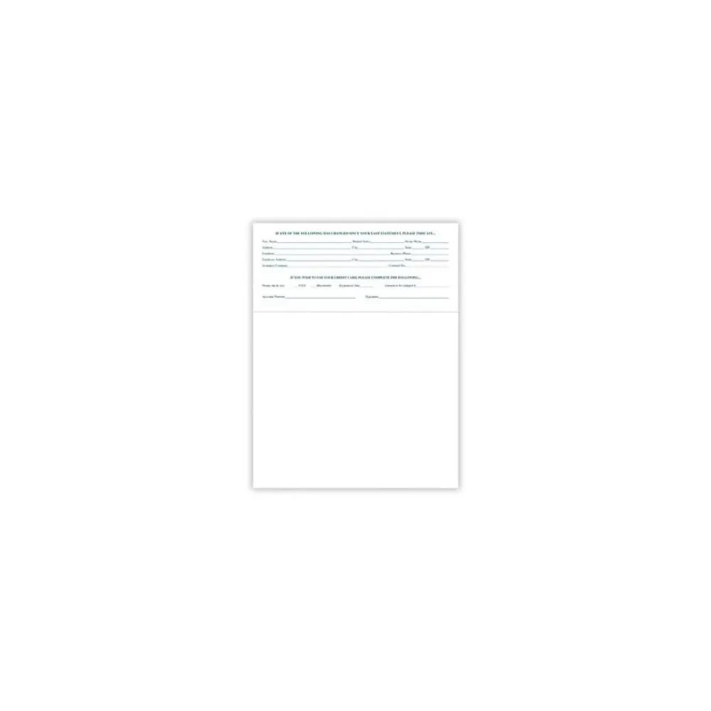 Business Forms*Medical Arts Press Solid Color Laser Statements, Style C, with Credit Card Information, Teal