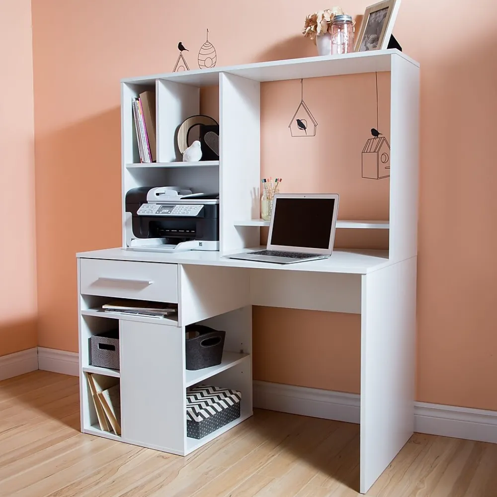 Computer Desks*South Shore Annexe 48"W Home Office Computer Desk, (9053070) Pure White