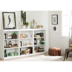 Bookcases*South Shore Axess 3-Shelf Bookcase, Pure White (7250766C)