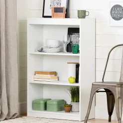 Bookcases*South Shore Axess 3-Shelf Bookcase, Pure White (7250766C)