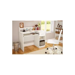 Computer Desks*South Shore Axess 41"W Office Desk with Keyboard Tray and Drawer, (7250076C) Pure White
