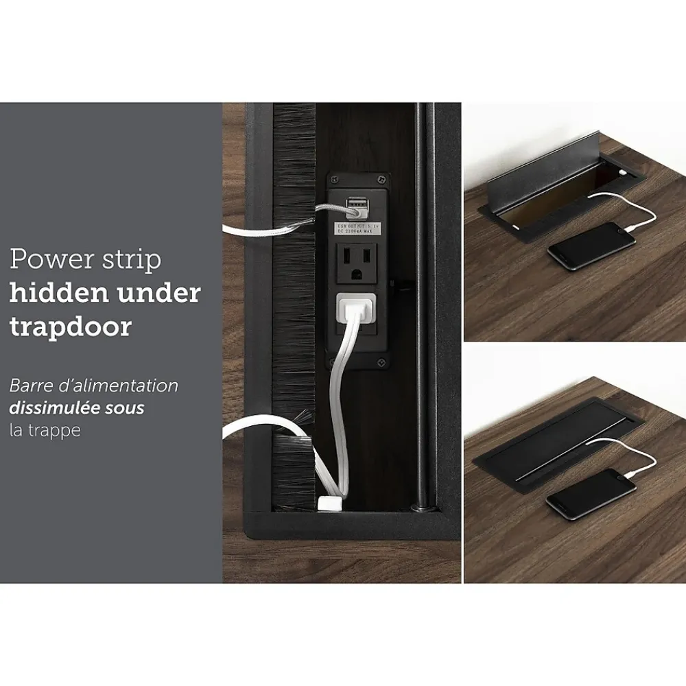 Computer Desks*South Shore Helsy 60"W Computer Desk, Natural Walnut (13306)