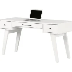 Computer Desks*South Shore Helsy 60"W Computer Desk with Power Bar, Pure White (14668)