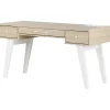 Computer Desks*South Shore Helsy 60"W Computer Desk, Soft Elm/White (13297)