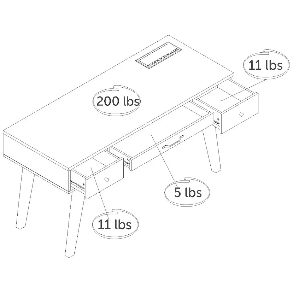 Computer Desks*South Shore Helsy 60"W Computer Desk, Soft Elm/White (13297)