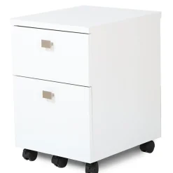 File Cabinets*South Shore Interface 2-Drawer Mobile Vertical File Cabinet, Pure White (7350691)