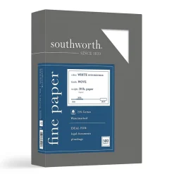 Resume Paper*Southworth 8.5" x 11" Business Paper, 20 Lbs., Wove, 500/Box (403CR)