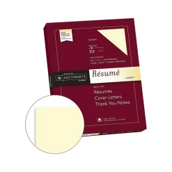 Resume Paper*Southworth Resume Paper, 8.5" x 11", 24 lb., Wove-Finish, Ivory, 100 Sheets/Box (R14ICF)