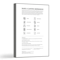 Resume Paper*Southworth 8.5"W x 11"L Cover Paper, 65 lbs., Linen Finish, 100/Box (Z550CK)