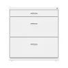 File Cabinets*Space Solutions 3-Drawer Lateral File Cabinet, Letter/Legal Size, Lockable, 31.88"H x 30"W x 17.63"D, White (25071)