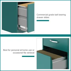 File Cabinets*Space Solutions 3-Drawer Mobile Vertical File Cabinet, Letter Size, Lockable, 26.7