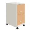 File Cabinets*Space Solutions 2-Drawer Mobile File Cabinet, Letter Size, Lockable, 26.7"H x 14.25"W x 18"D, Pearl White/Platinum Oak (25854)
