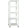 Bookcases*Space Solutions Ready-to-assemble 72-inch High Mobile 5-Shelf Bookcase, White