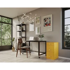 File Cabinets*Space Solutions SOHO Organizer 3-Drawer Vertical File Cabinet, Letter Size, Lockable, Goldfinch (25280)