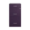 File Cabinets*Space Solutions SOHO Organizer 3-Drawer Vertical File Cabinet, Letter Size, Lockable, Midnight Purple (25281)