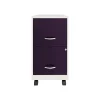 File Cabinets*Space Solutions SOHO Smart File 2-Drawer Mobile Vertical File Cabinet, Letter Size, Lockable, Pearl White/Midnight Purple(25336)