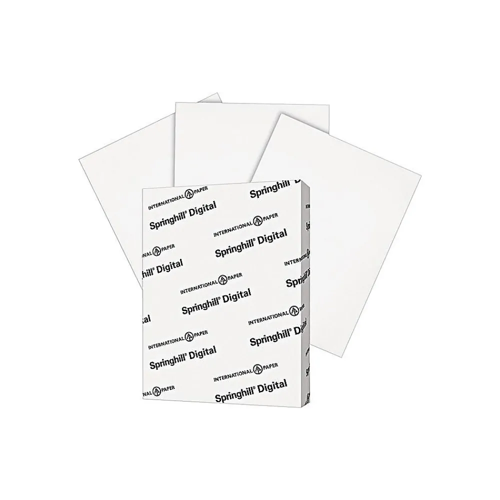 Card Stock*Springhill Digital 90 lb. Paper, 8.5" x 11", White, 250 Sheets/Pack (015101)