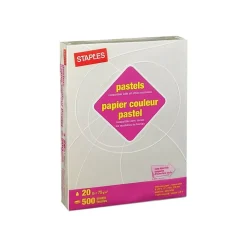 Multipurpose Paper*Staples 30% Recycled Pastel Multipurpose Paper, 20 lbs., 8.5" x 11", Cream, 500/Ream (14789)