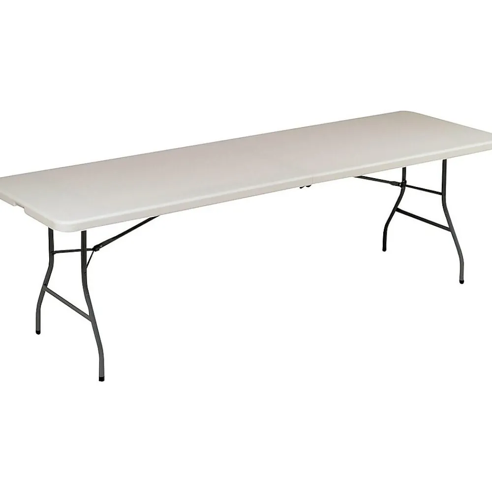 Folding Tables*Staples 8' x 30" Heavy Duty Plastic Folding Table, White (79233/54273)