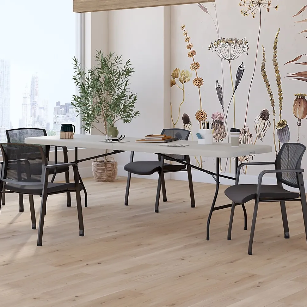 Folding Tables*Staples 8' x 30" Heavy Duty Plastic Folding Table, White (79233/54273)